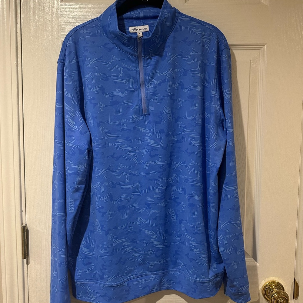 Peter Millar Blue Patterned Polo Shirt